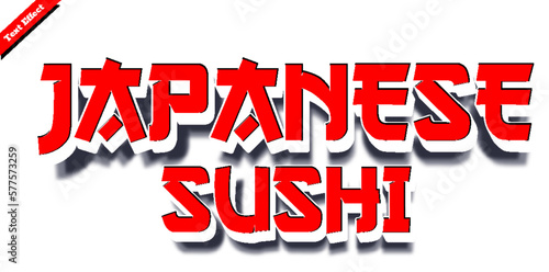 Japanese sushi text effect