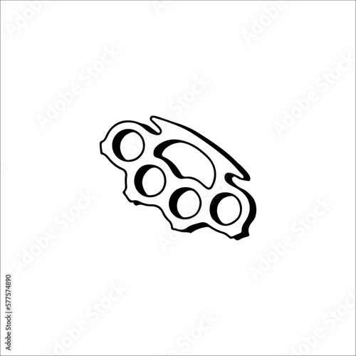 vector illustration of brass knuckle