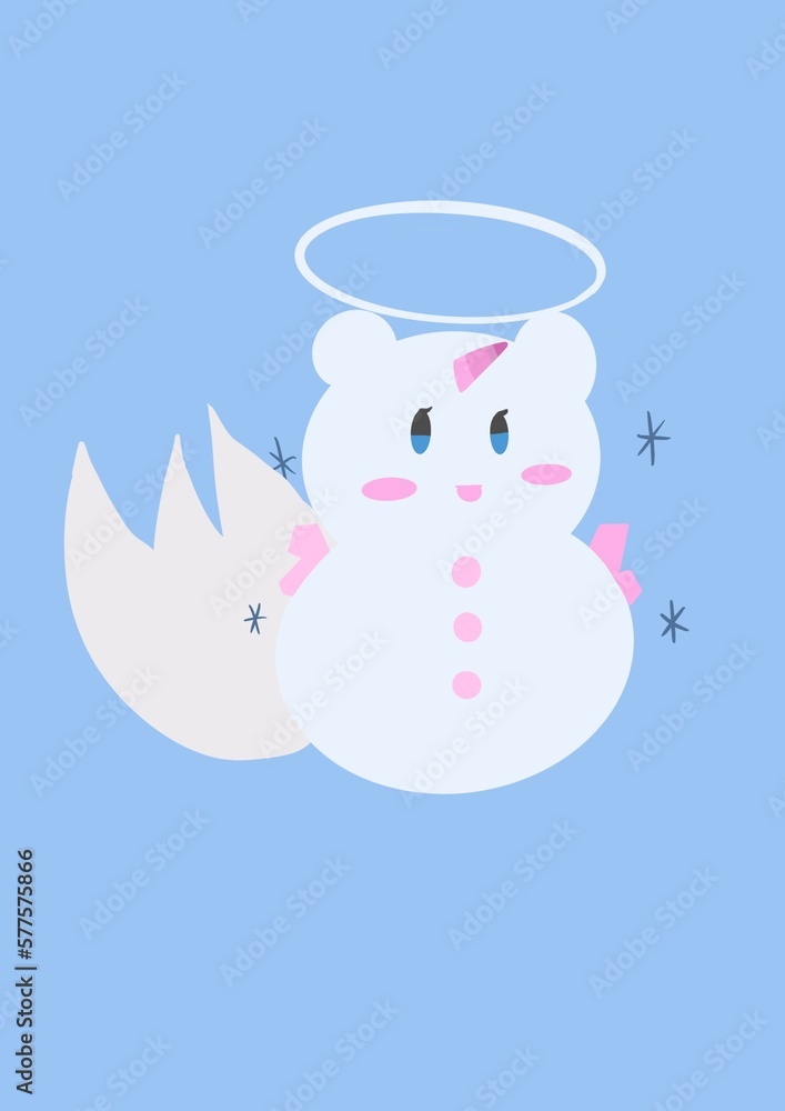 Naklejka premium angel with a gift