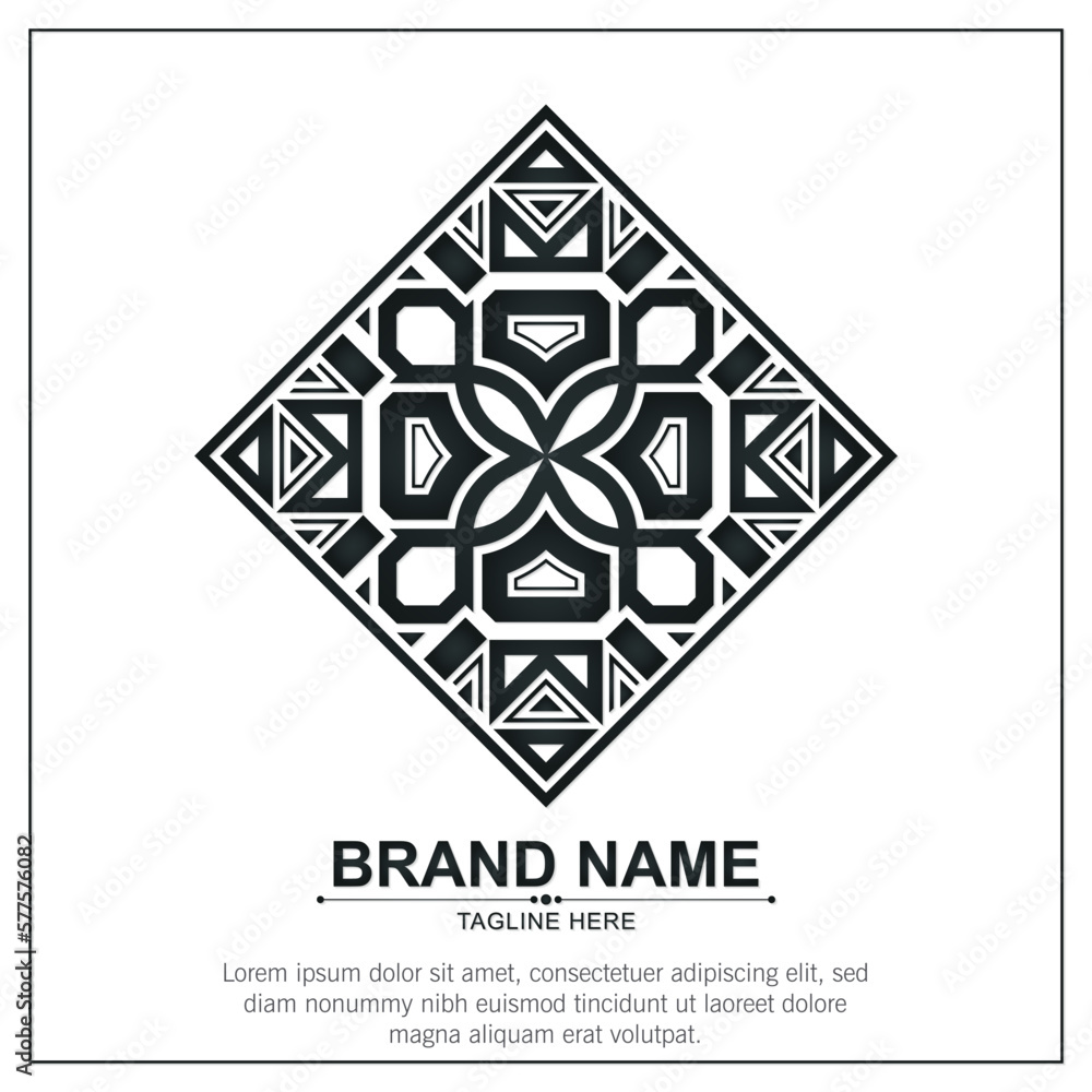 ornament art logo design template ornament art logo design template
