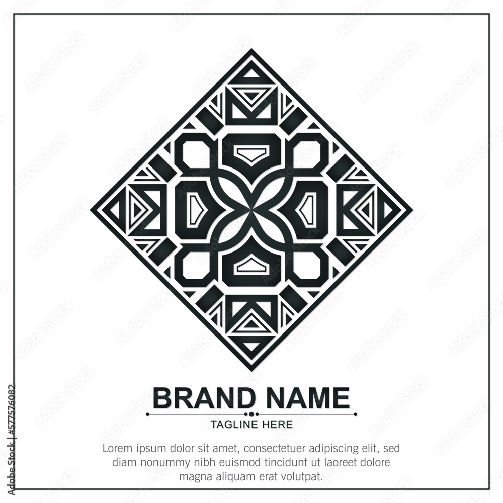 ornament art logo design template