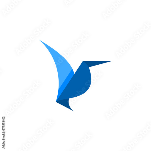 abstract bird icon logo design