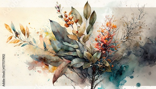 Whimsical Watercolor Floral Wall Art