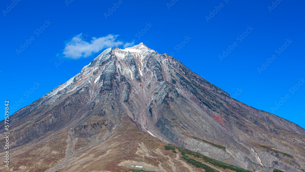 volcano Vilyuchinsky in Kamchatkapeninsula in summer