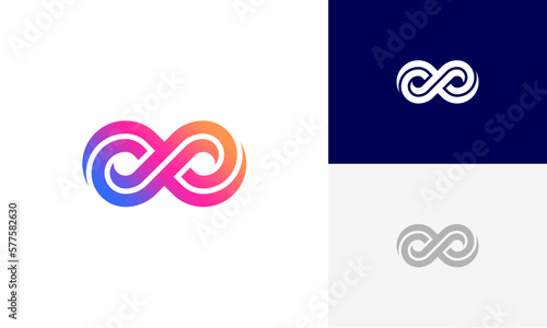 infinity logo, loop logo icon design vector