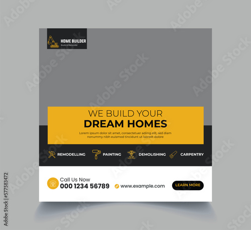 Construction Social Media Post Template