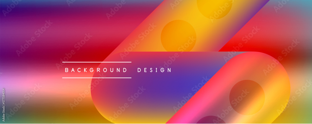Round shapes and lines with fluid gradients abstract background. Vector illustration for wallpaper, banner, background, leaflet, catalog, cover, flyer