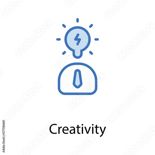 Creativity icon design stock illustration