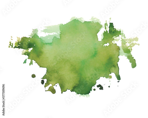 hand painted olive green watercolor ink blot background