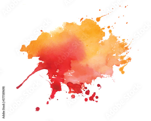 abstract red and orange watercolor brush stroke texture background