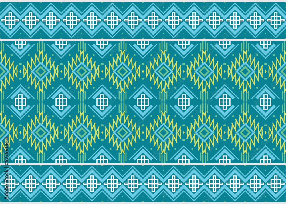 Ethnic pattern. traditional patterned old saree dress design It is a pattern  created by combining geometric shapes. Create beautiful fabric patterns.  Design for print. Using in the fashion industry. vector de Stock