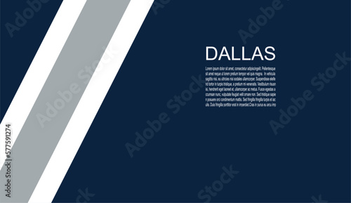 Dallas Cowboys american footbal team uniform colors. Template for presentation or infographics.