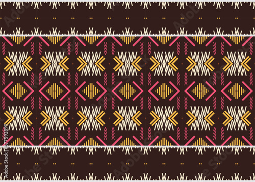 Ethnic pattern vector. traditional patterned vector It is a pattern geometric shapes. Create beautiful fabric patterns. Design for print. Using in the fashion industry.
