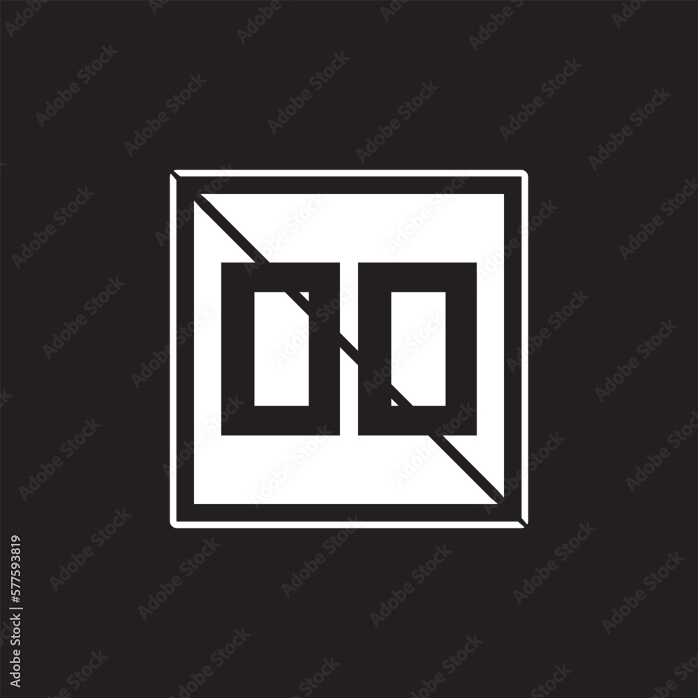 OO Square Letter Logo Design Vector with Black and White Colors. OO Square Letter Logo Design Vector with Black and White Colors.