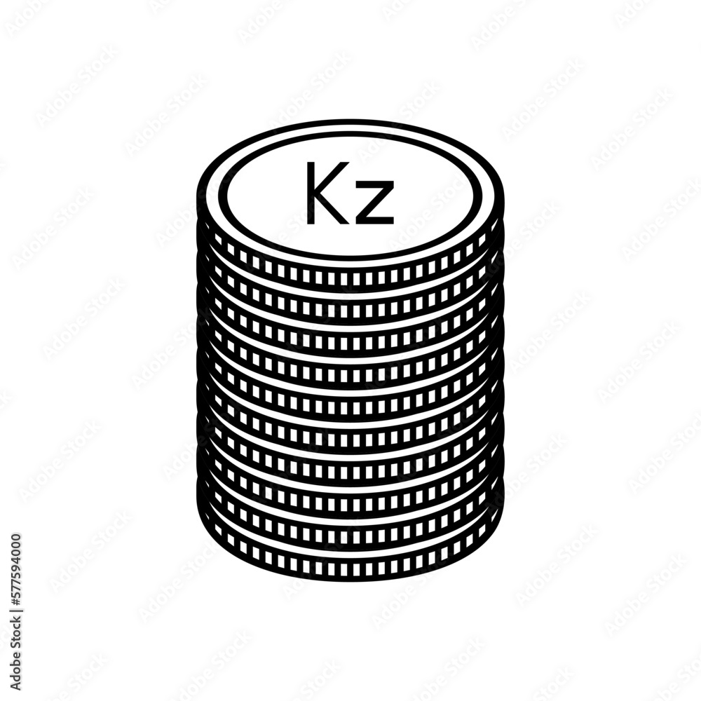 Angola Currency Symbol, Angolan Kwanza Icon, AOA Sign. Vector Illustration Angola Currency Symbol, Angolan Kwanza Icon, AOA Sign. Vector Illustration