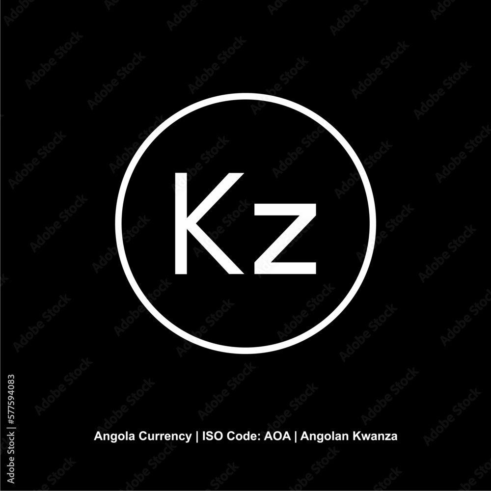 Angola Currency Symbol, Angolan Kwanza Icon, AOA Sign. Vector Illustration Angola Currency Symbol, Angolan Kwanza Icon, AOA Sign. Vector Illustration