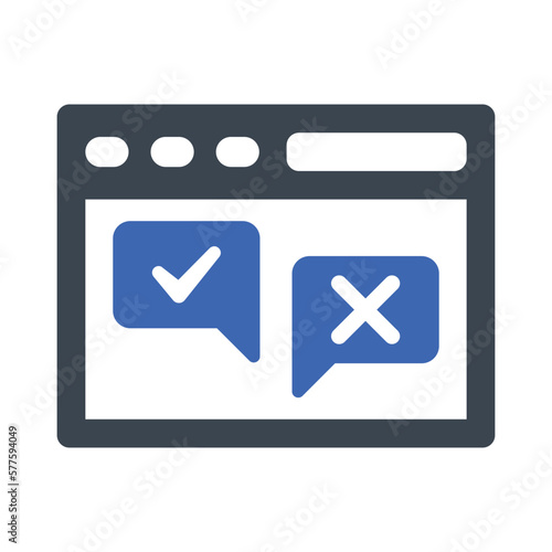 Online questionnaire icon photo