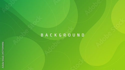 Abstract minimal background with green and yellow gradient. Fluid gradient shapes composition. Futuristic design cover and poster