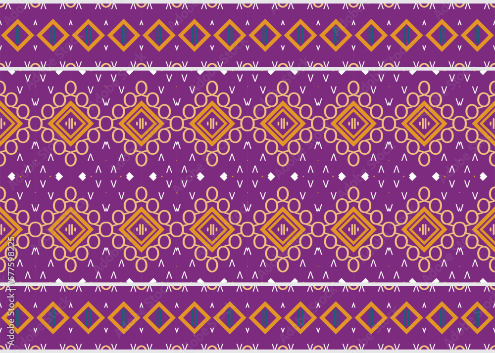 Simple ethnic design. It is a pattern geometric shapes. Create beautiful fabric patterns. Design for print. Using in the fashion industry.