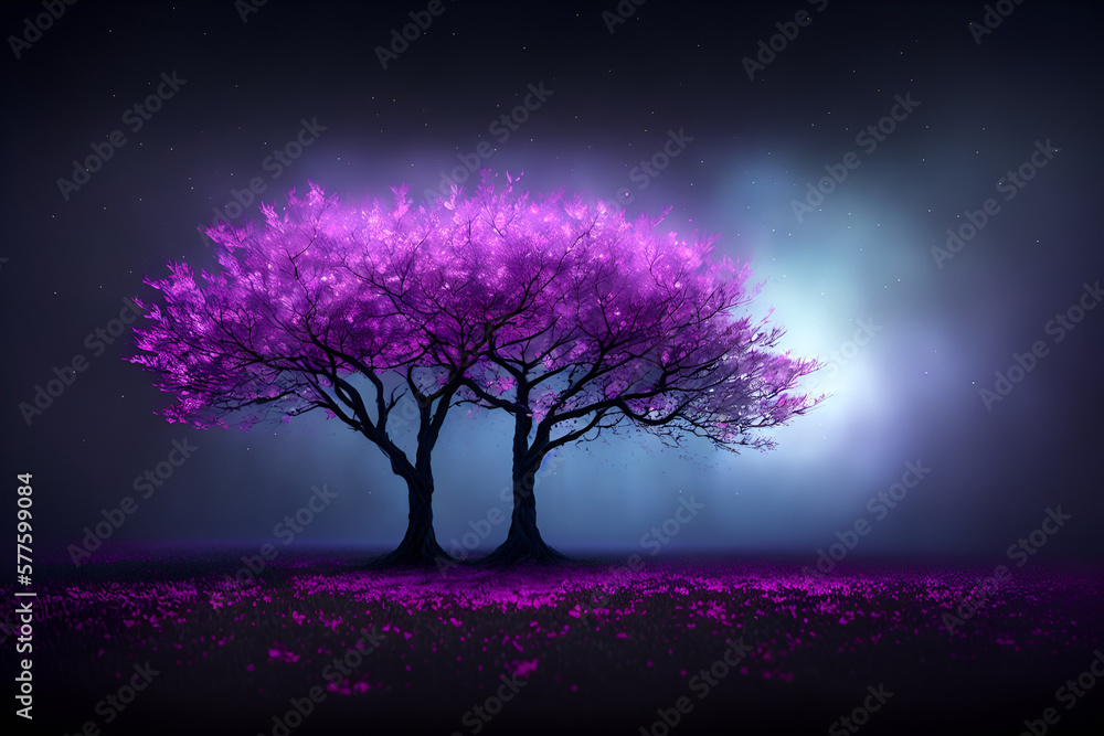 tree in the night