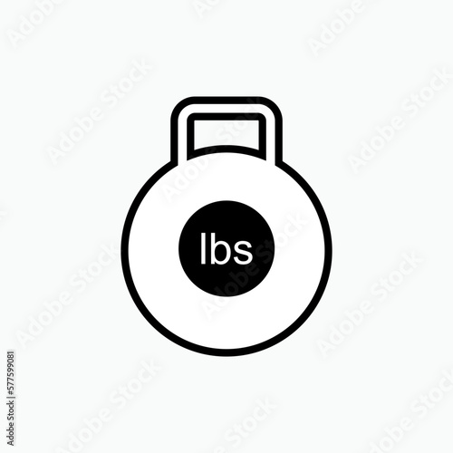 Weight Icon.  Heaviness Symbol - Vector.