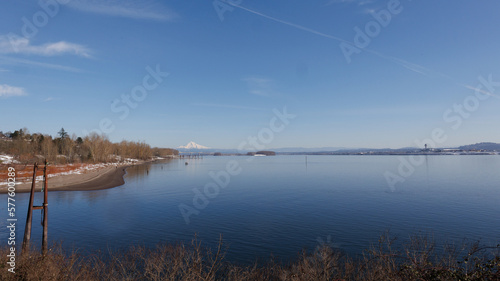 Vancouver Washington, river view of Mount St. Helens