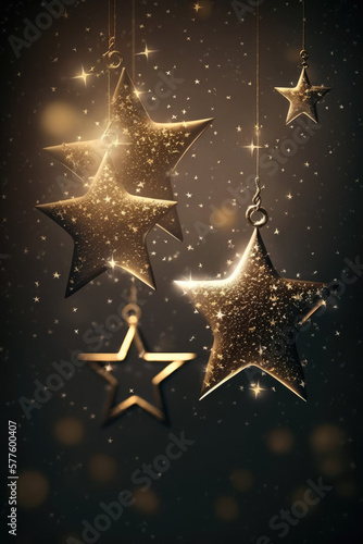 golden star christmas background