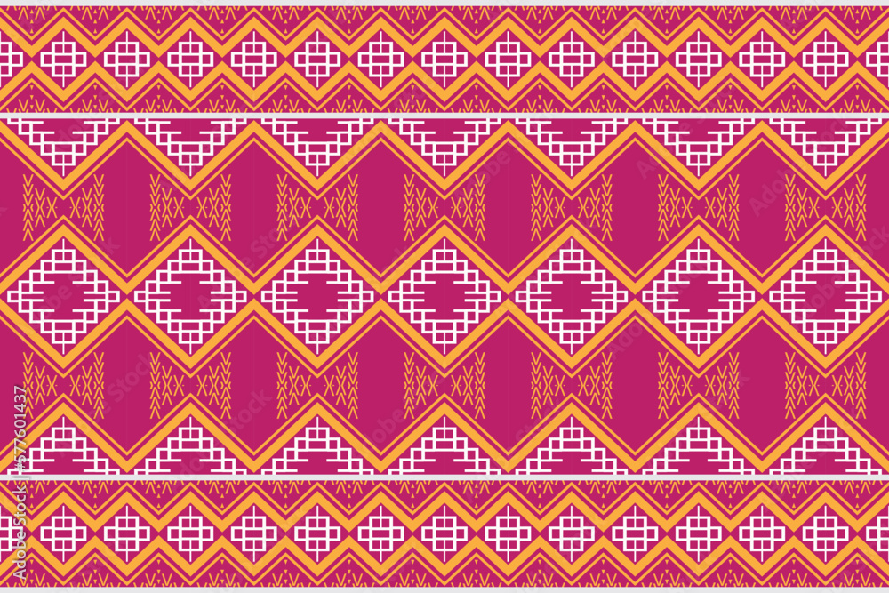 Simple ethnic design patterns. traditional pattern design It is a pattern geometric shapes. Create beautiful fabric patterns. Design for print. Using in the fashion industry.