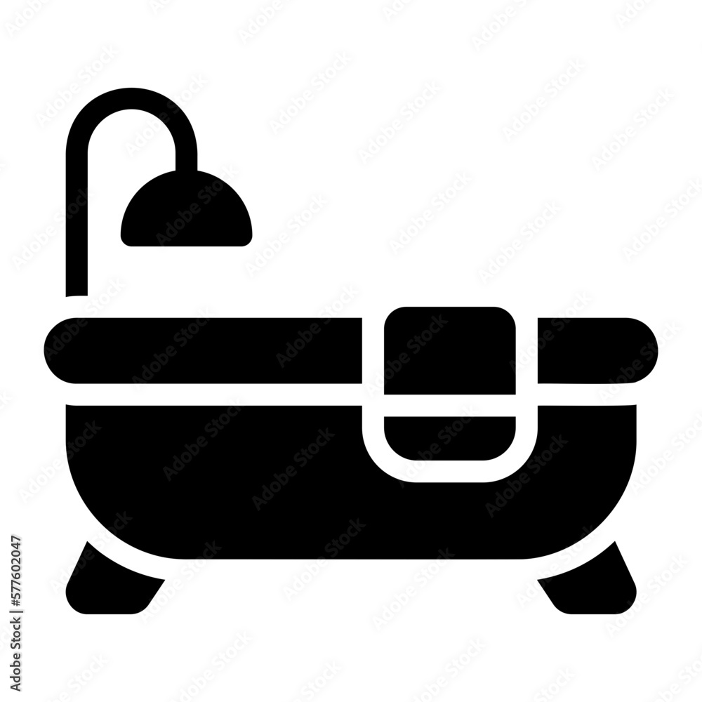 bathtub glyph icon bathtub glyph icon