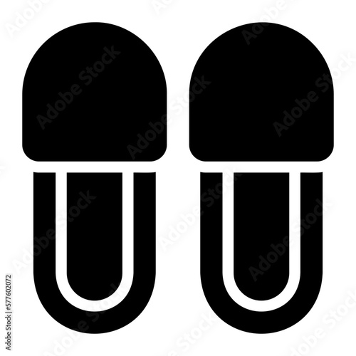 slippers glyph icon