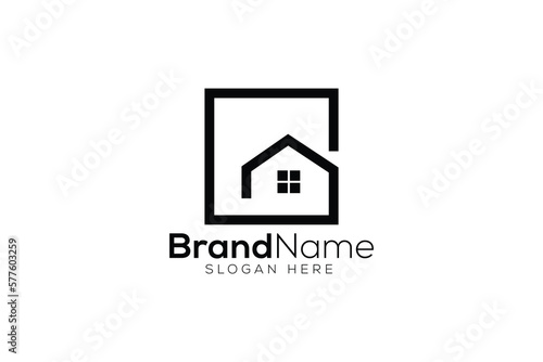 Letter G home real estate logo design template
