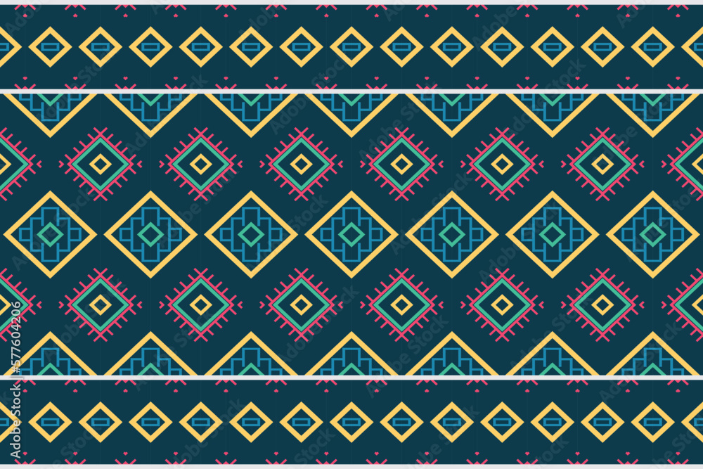Ethnic pattern of the Philippines. Traditional ethnic pattern design It is a pattern geometric shapes. Create beautiful fabric patterns. Design for print. Using in the fashion industry. Ethnic pattern of the Philippines. Traditional ethnic pattern design It is a pattern geometric shapes. Create beautiful fabric patterns. Design for print. Using in the fashion industry.