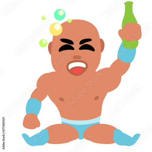 Wrestler Moves Funny Illustration 