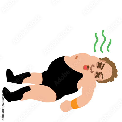 Wrestler Moves Funny Illustration 