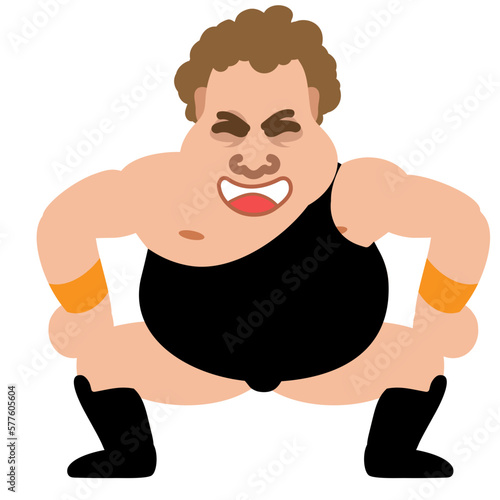 Wrestler Moves Funny Illustration  photo