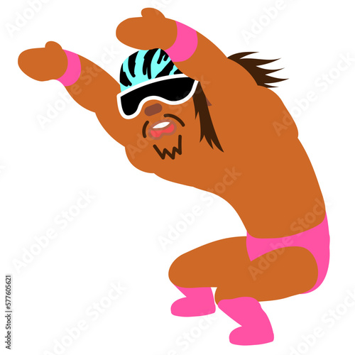 Wrestler Moves Funny Illustration  photo