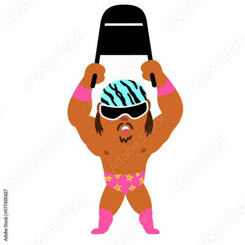 Wrestler Moves Funny Illustration 