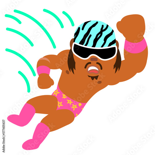 Wrestler Moves Funny Illustration 