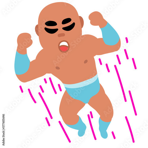 Wrestler Moves Funny Illustration 