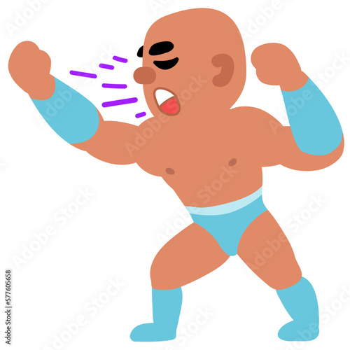 Wrestler Moves Funny Illustration 