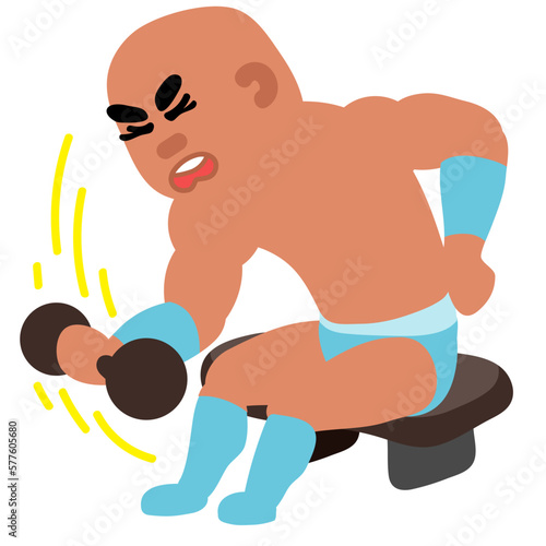 Wrestler Moves Funny Illustration 