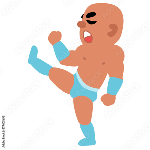 Wrestler Moves Funny Illustration 