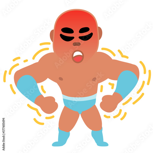 Wrestler Moves Funny Illustration 