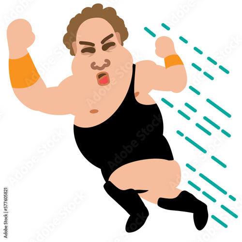 Wrestler Moves Funny Illustration 