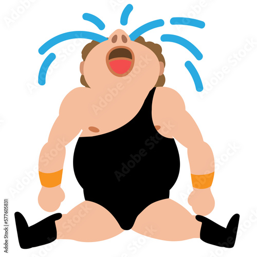 Wrestler Moves Funny Illustration 