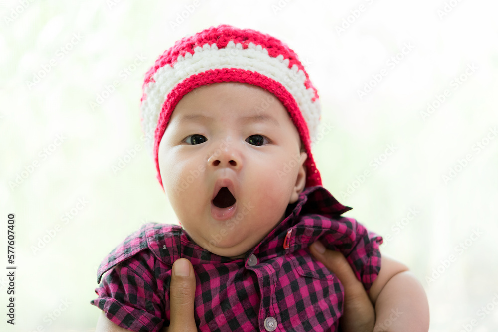 Isolated of baby boy yawn, asia baby on white background Isolated of baby boy yawn, asia baby on white background