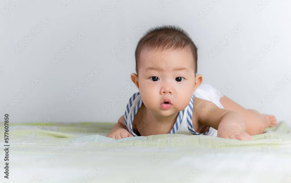 beautiful asia cute baby crawling in room at home beautiful asia cute baby crawling in room at home
