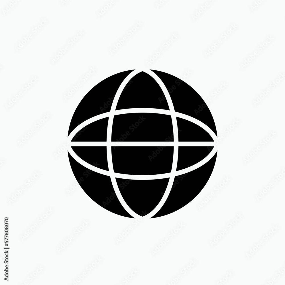 Globe Icon - Vector, Sign and Symbol for Design, Presentation, Website or Apps Elements. Globe Icon - Vector, Sign and Symbol for Design, Presentation, Website or Apps Elements.