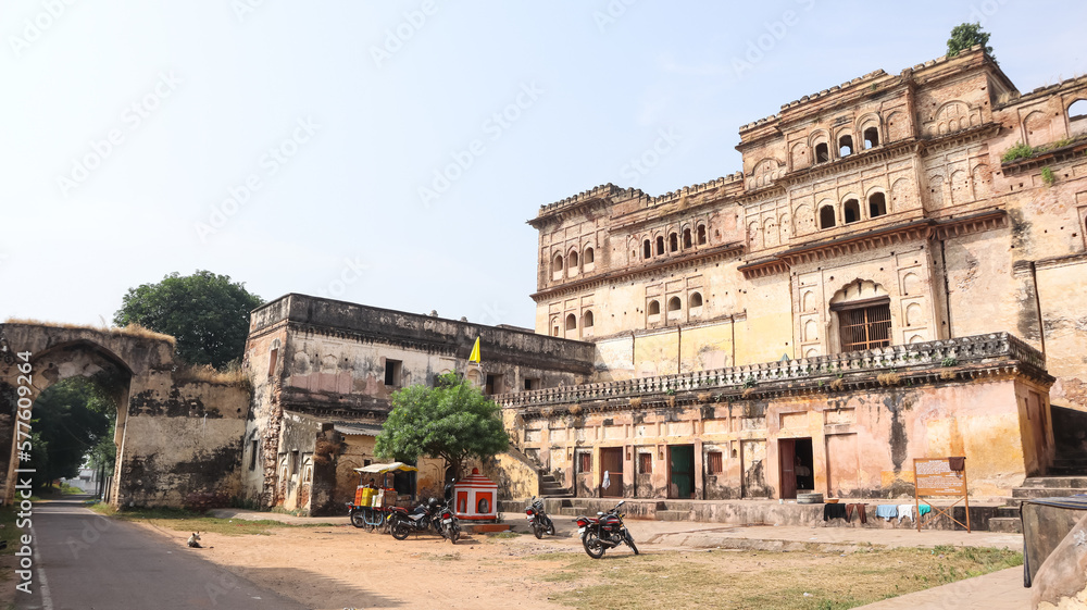 The Fore View of Fort Palace of Baldeogarh Fort, Madhya Pradesh, India.