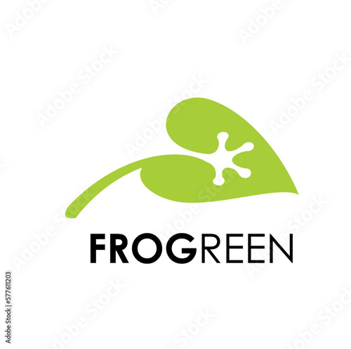 frog green logo design concept